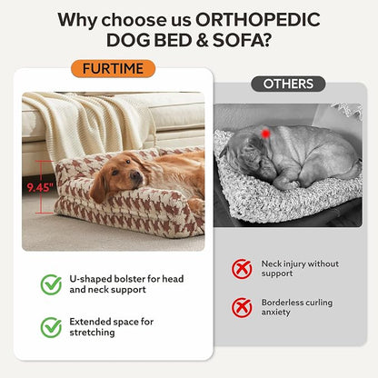 FURTIME Orthopedic Dog Beds Large Sized Dog, XL Washable Memory Foam Pet Couch - Image 3