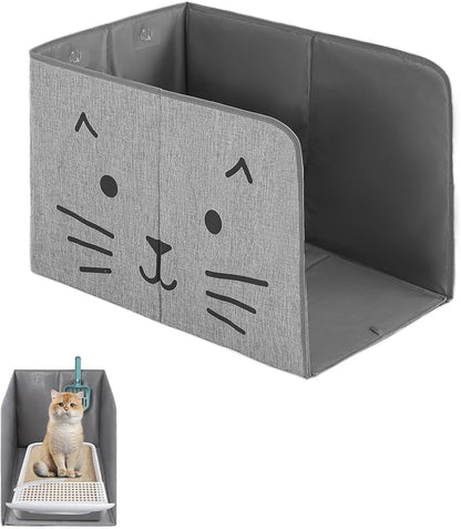 Waterproof Cat Litter Box Enclosure Splash Guard by Coorganisers