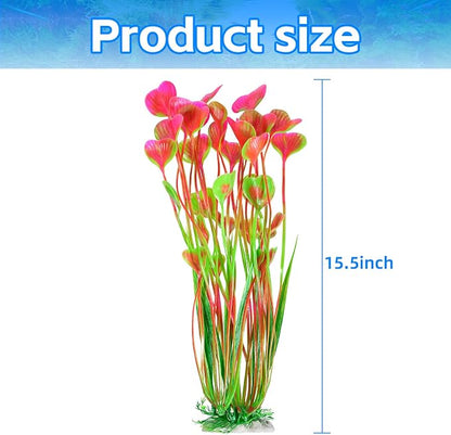 AQUANEAT Artificial Fish Tank Plants, Plastic Aquarium Accessories Large - Image 3