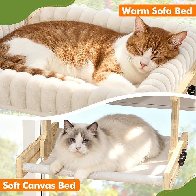 Cat Perch for Window XiaZ Cats Hammock Indoor Cat Bed for Window Adjustable - Image 3