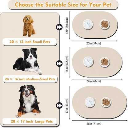 Large Pet Feeding Mat – 28''x17'' Absorbent Dog Mat - Image 4
