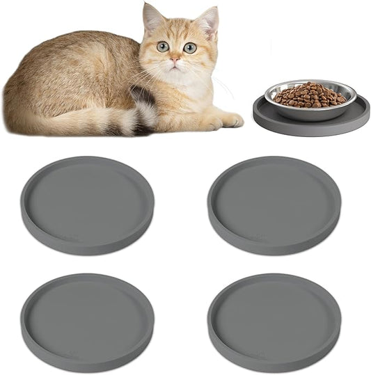 Arespark Pet Silicone Food Mat, Round Eating Tray by Arespark