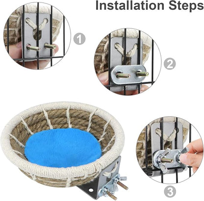 Wontee Bird Nest Breeding Nest Bed Bird Cage House - Image 5