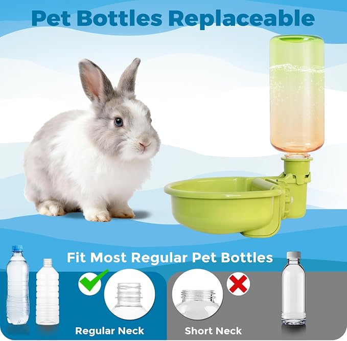 VANNON 16oz Pet Water Bottle, Gravity Dog Water Bowl Dispenser - Image 2