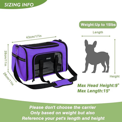 Soundy Dog Carrier Cat Carriers Airline Approved Pet Carrier - Image 5