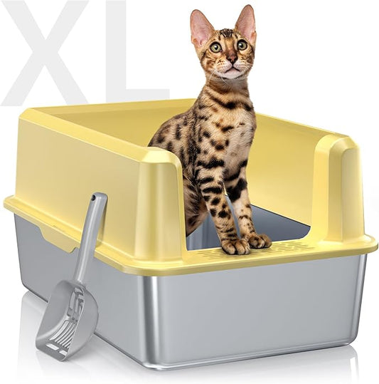 Stainless Steel Litter Box by CatLitterBox