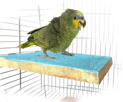 Litewoo 4 PCS Bird Perch Stand Toy Parrot Wooden Stand Platform Colorful Sand - Image 6