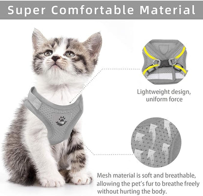 Gray X-Small Adjustable Breathable Reflective Harness - Image 2