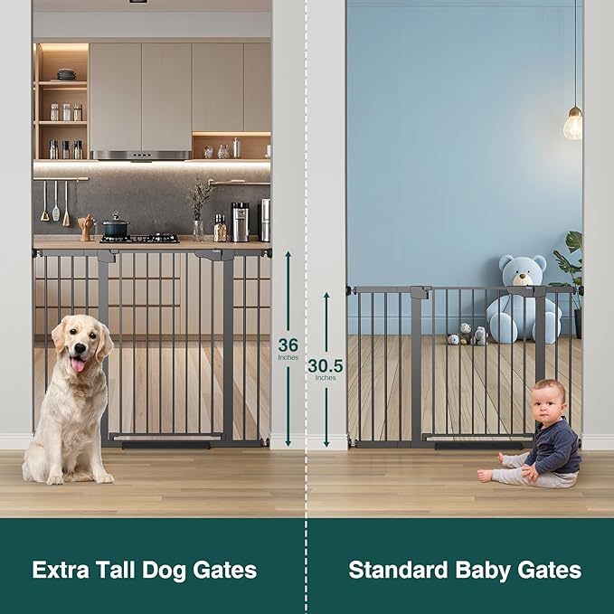 Cumbor 36" Extra Tall Baby Gate - Image 3