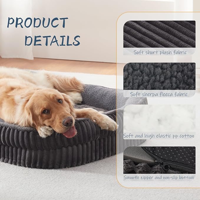 Orthopedic Dog Bed for Medium, Large Dogs Breeds, High Density Egg Crate Foam - Image 3
