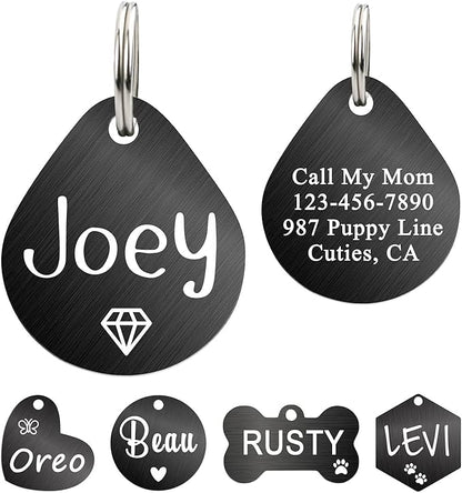 Ultra Joys Dog ID Tag, Custom Dog Tag Personalized Cat Tag, Pet ID Tag by UltraJoys
