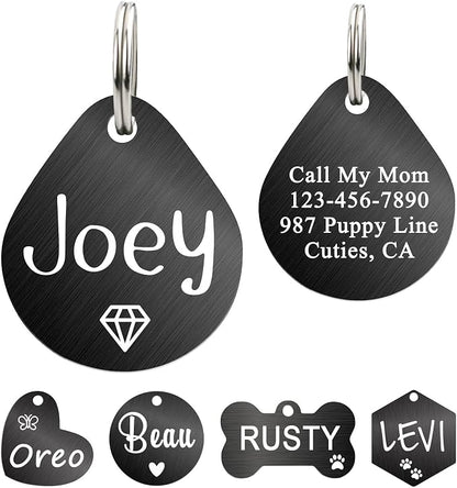Ultra Joys Dog ID Tag, Custom Dog Tag Personalized Cat Tag, Pet ID Tag by UltraJoys