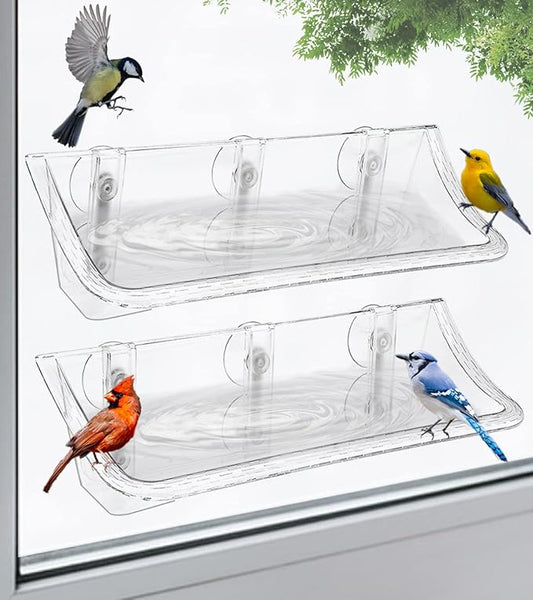 Clear Window Mounted Bird Feeder Bath by ANBAIMEI-LookingForwardToJoiningYourLife