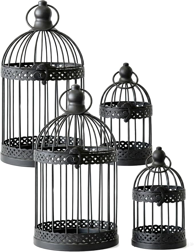 Vela Lanterns Bird Cage Decor Candle Holder Lantern Decorative Table by VelaCandleLanterns