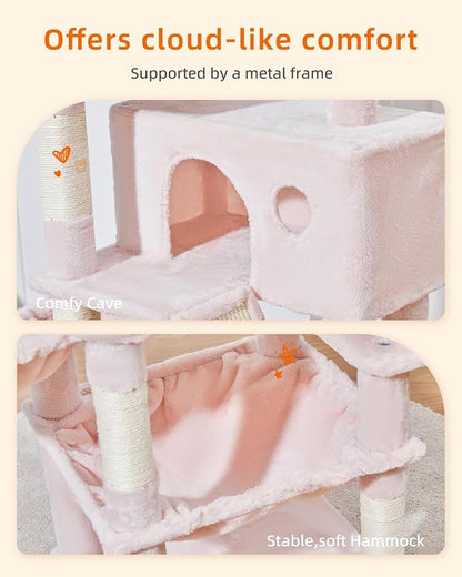 Taoqimiao Cat Tree 57.5-Inch, Cat Tower - Image 6