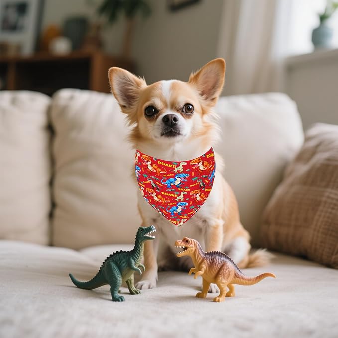 30 Pcs Dinosaurs Dog Bandanas for Small Dogs Stitch Dog Bandana Bulk Reversible - Image 5