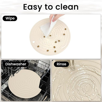 Ptlom Silicone Pet Food Mat for Dogs and Cats Placemat 2Pcs, Waterproof - Image 8
