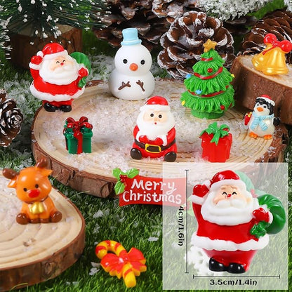 DIYDEC 32Pcs Christmas Miniature Figurines, Mini Resin Figurines to Hide Small - Image 2