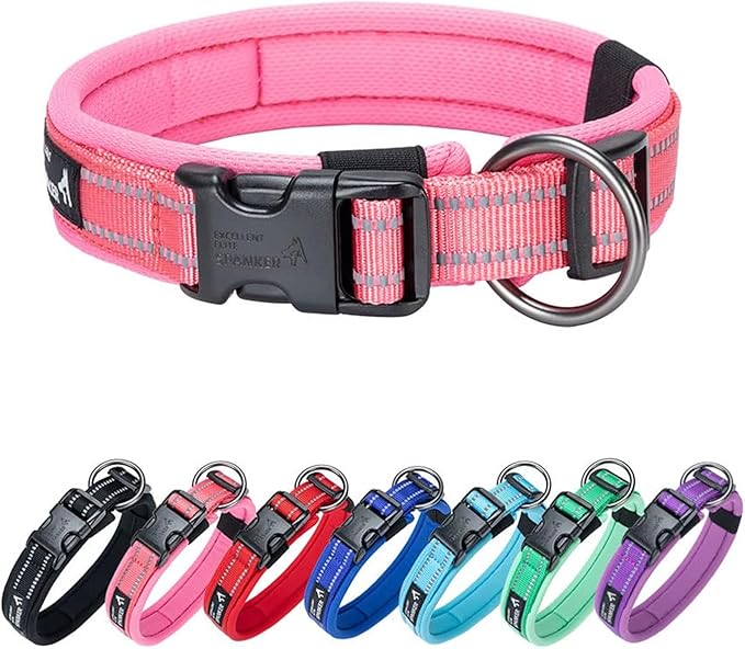 EXCELLENT ELITE SPANKER Reflective Dog Collar Classic Soft Padded Breathable by EXCELLENTELITESPANKER