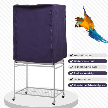 QBLEEV Birdcage Covers, Breathable Parrot Cage Cover Shade, Universal Blackout - Image 3