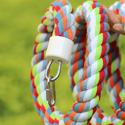 Rope Bungee Perch Bird, 83inch Kintor Pure Natural Colorful Bead Cage Chewing - Image 6