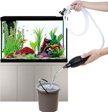 Aquarium Gravel Vacuum Cleaner, Fish Tank Water Changer, Hand Pump Siphon - Image 2