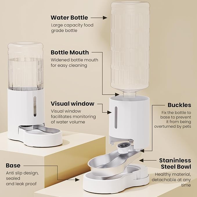 CZPET 2.5 Gallon Dog Water Bowl Dispenser, Automatic Dog and Cat Water Dispenser - Image 6