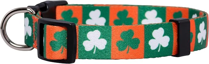 Native Pup St Patricks Dog Collar- Saint Patrick Green Shamrock Pet Collars- - Image 2