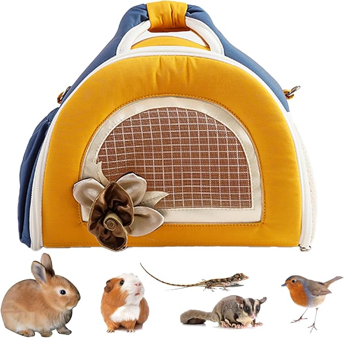 ABLAZEZAI Guinea Pig Carrier, Small Animal Snake Travel Bag, Breathable Outdoor - Image 6