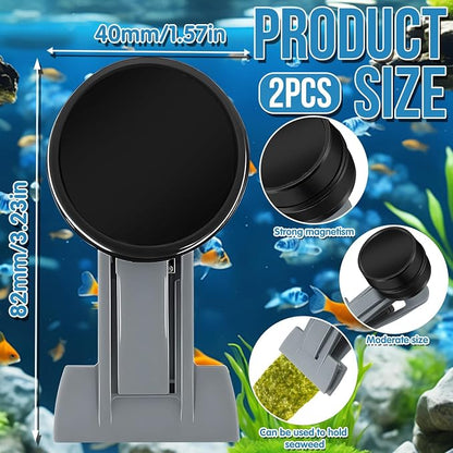 2Pcs Goldfish Feeder, Saltwater Aquarium Accessories Supplies Algae Magnet - Image 2