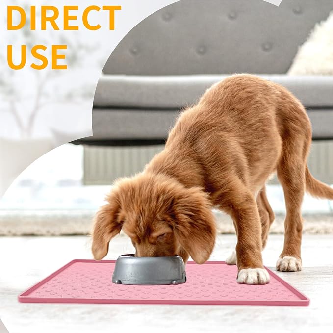 Ptlom Pet Placemat for Dog and Cat, Mat for Prevent Food and Water Overflow - Image 3