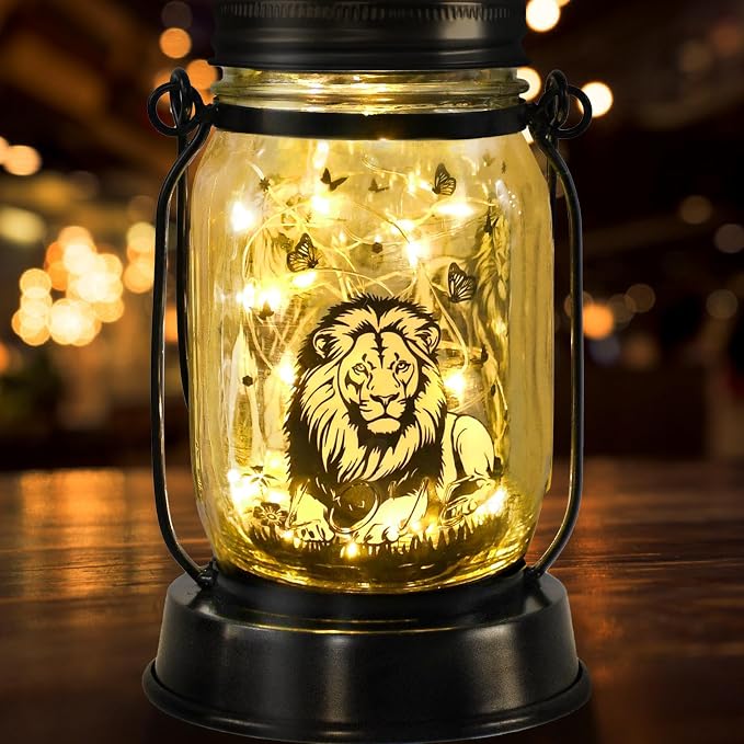 kyoryuger Lion Gifts for Women/Men Lion Solar Lanterns Mom Birthday Animal - Image 8