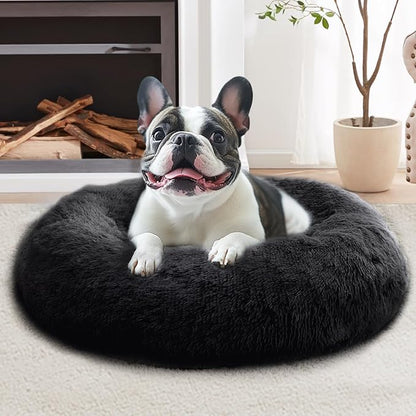 JOLLYVOGUE Calming Dog Bed Medium Size Dog, Anti-Anxiety Donut Medium Pet Bed by JOLLYVOGUE
