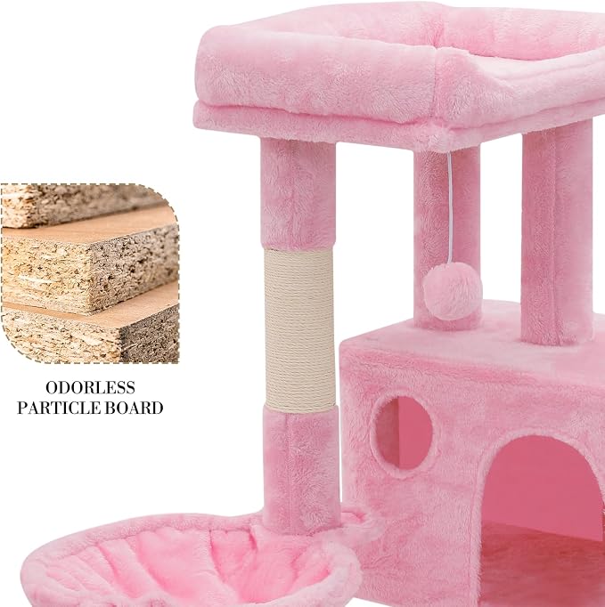 Athena Collection Cat Tree, 36 Inch Tall Cat Tree Tower - Image 4