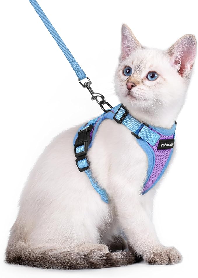 rabbitgoo Cat Harness and Leash Set, Escape Proof Soft Adjustable Vest Harnesses by rabbitgoo