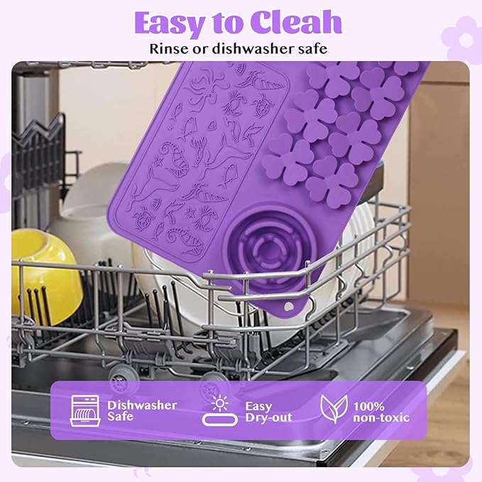 Silicone Lick Mat for Dogs & Cats – Slow Feeder Dog Bowl, Non-Slip Licking Mat - Image 7