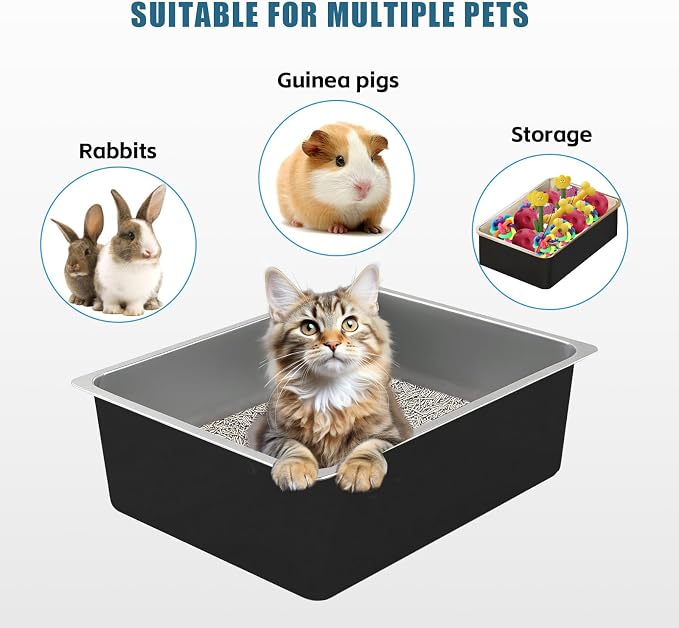 Stainless Steel Cat Litter Box - Image 6