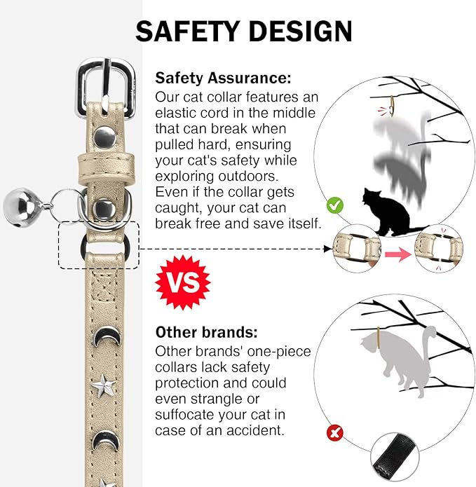 Leather Cat Collars for Boy Girl Cats - Image 6