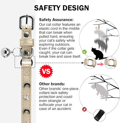 Leather Cat Collars for Boy Girl Cats - Image 6