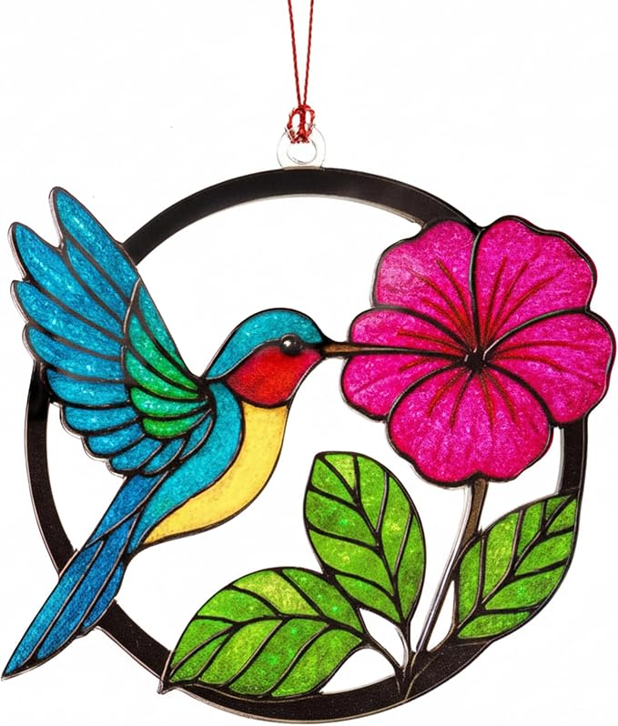 Christmas Ornaments 2025 – Hummingbird Suncatcher Window Hanging Ornament by NELXI
