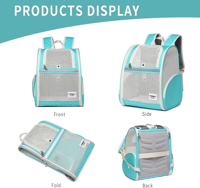 Cat Backpack Carrier for Small Dogs and Medium cat Puppy Kitten Bunny Pet - Image 7