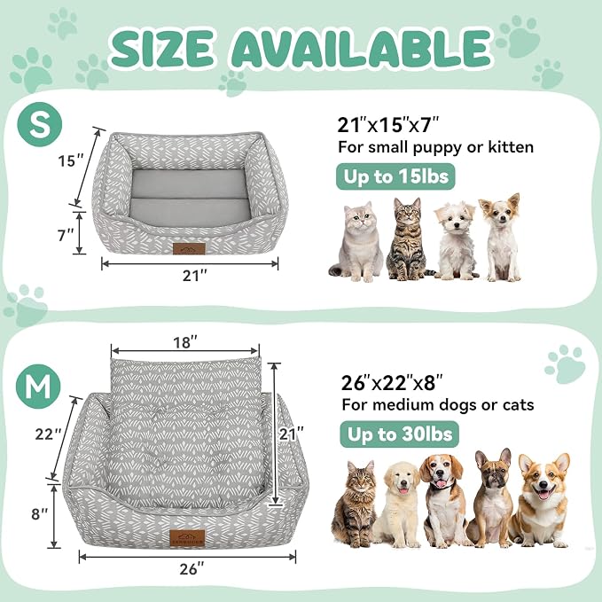 Rectangle Cat Dog Bed for Large Medium Small Pets Indoor Outdoor Machine - Image 2