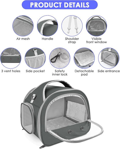 Bissap Bearded Dragon Travel Carrier, Portable Guinea Pig Carrier Bag Tortoise - Image 2