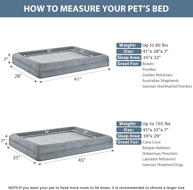 WNPETHOME XL Extra Large Dog Bed, Washable Dog Couch - Image 3