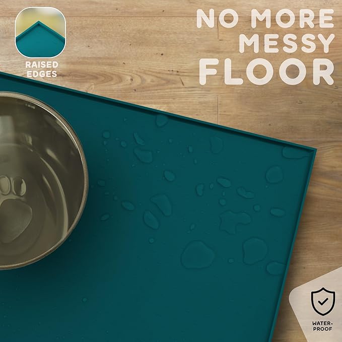 Dog Food Mat - 24x15 Raised Edges Dogs Mat - Image 5