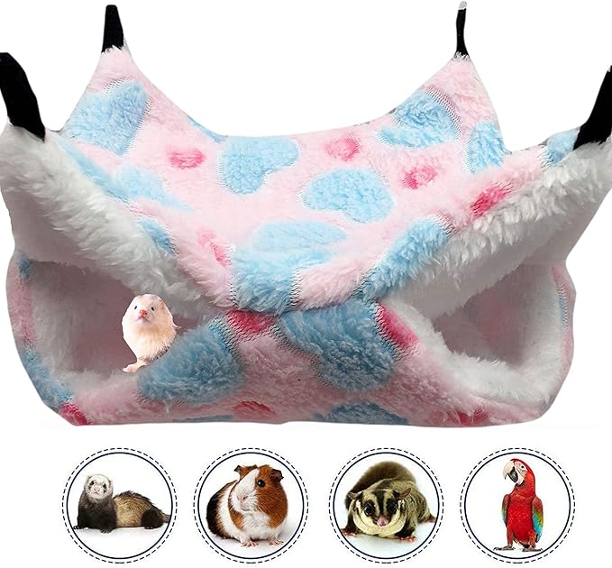 Cat Hammock for Cage, Soft Warm Hanging Bed for Kitten, Guinea Pig, Chinchilla - Image 7
