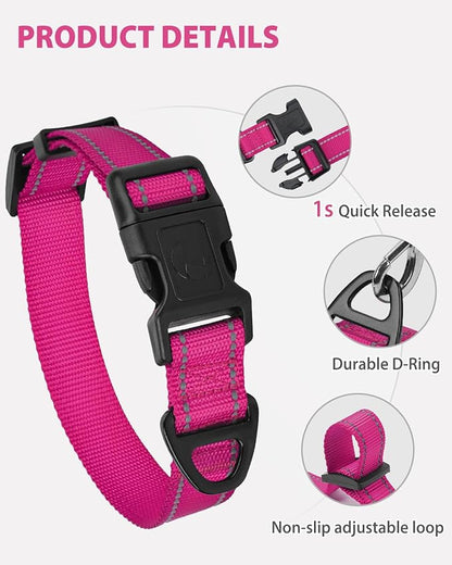 Joytale Small Dog Collar, Reflective and Adjustable Nylon Collar - Image 4