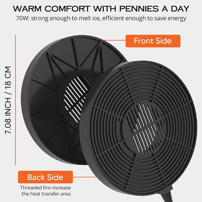 Bird Bath Heater for Outdoors in Winter, 70w Birdbath Deicer Thermostatic - Image 4