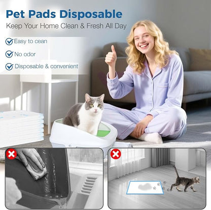 Cat Pads 25 ct Super Absorbent Pet Pee Pads Compatible - Image 5
