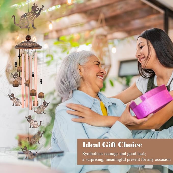 Cat Wind Chimes for Outside, Decoration for Outdoor - Image 7